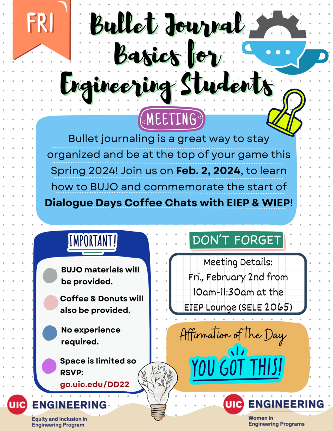 Dialogue Days: Bullet Journal Basics for Engineering Students